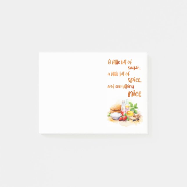 Notas Post-it® diseño de pastel dulce (Anverso)