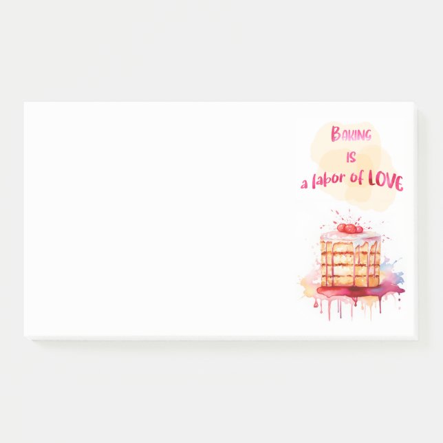 Notas Post-it® diseño de pastel dulce (Anverso)