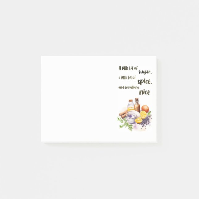 Notas Post-it® diseño de pastel dulce (Anverso)