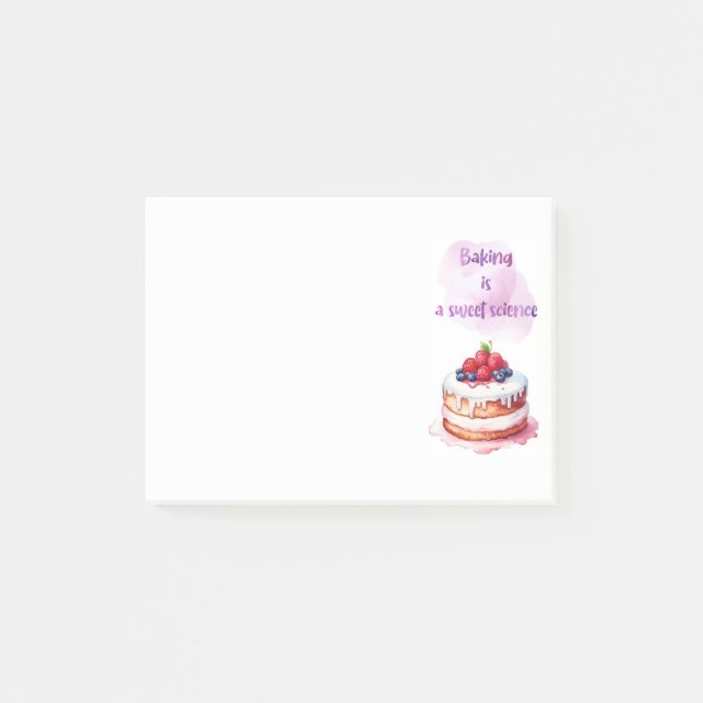 Notas Post-it® diseño de pastel dulce (Anverso)