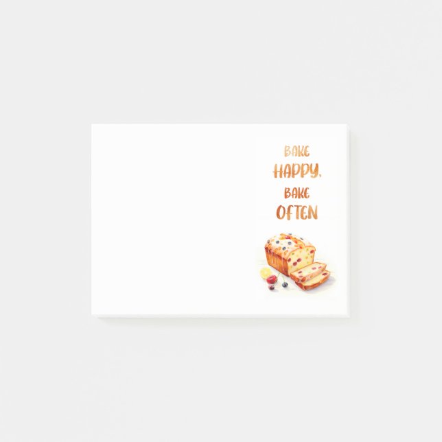 Notas Post-it® diseño de pastel dulce (Anverso)