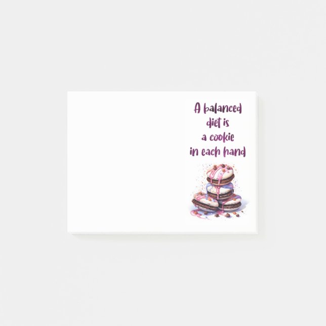 Notas Post-it® diseño de pastel dulce (Anverso)
