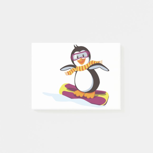 Notas Post-it® Diseño de pingüino (Anverso)