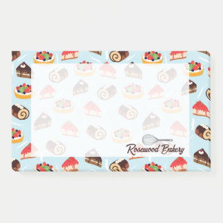 Notas Post-it® Diseño de postre de panadería personalizado