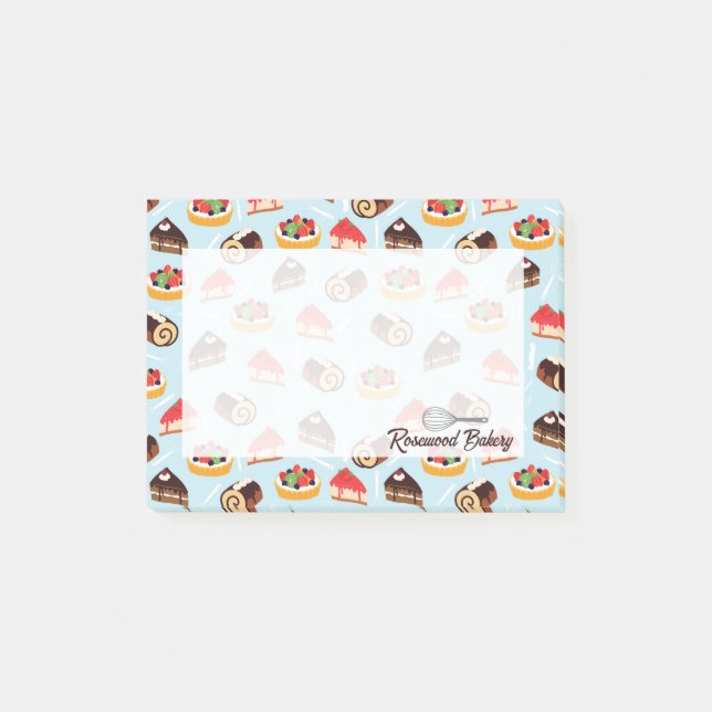 Notas Post-it® Diseño de postre de panadería personalizado (Anverso)