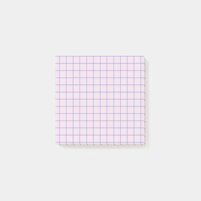 Notas Post-it® Diseño de rejilla suave con marco de llenado de li (Anverso)