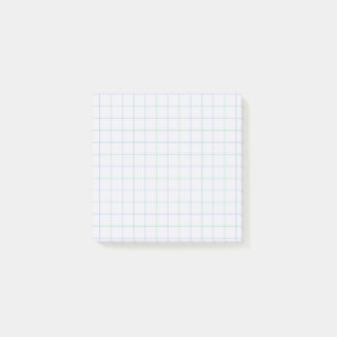 Notas Post-it® Diseño de rejilla suave de patrón azul claro
