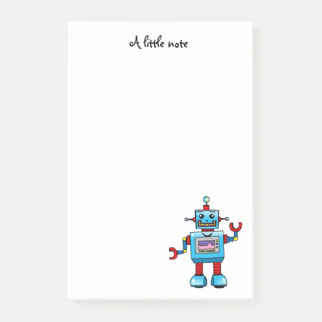 Notas Post-it® Diseño de Robot Cuto "A Little Note" (Anverso)