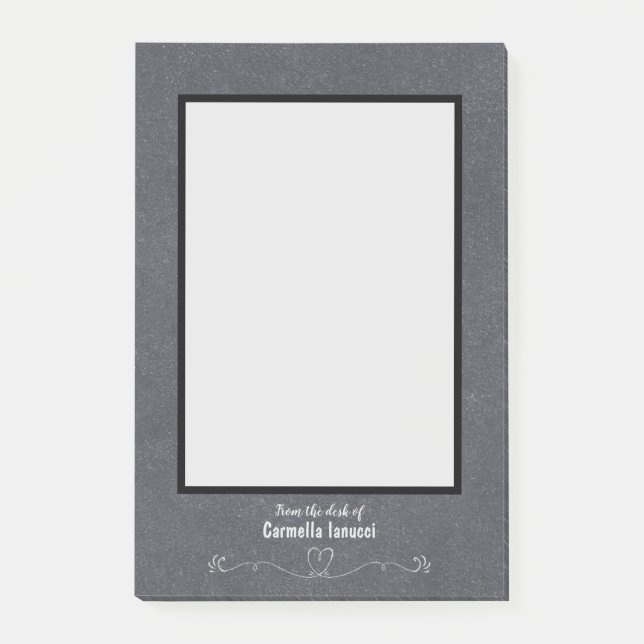 Notas Post-it® Diseño de tablero de anuncios Nombre personalizado (Anverso)