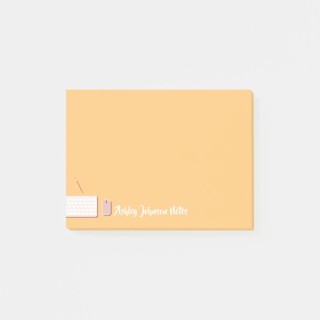 Notas Post-it® Diseño de teclado moderno Personalizado (Anverso)