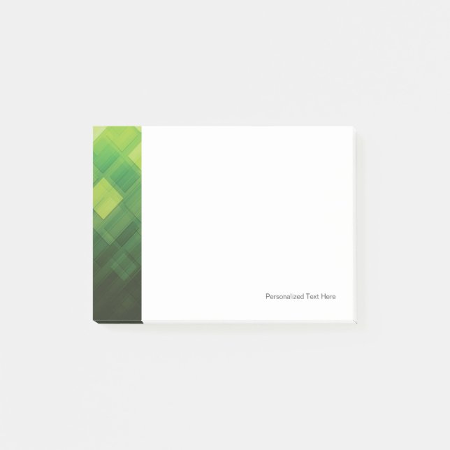 Notas Post-it® Diseño de tecnología abstracta verde (Anverso)