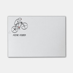 Notas Post-it® Diseño del Bicyclist de la diversión con "el tex