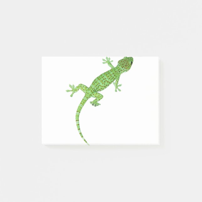 Notas Post-it® Diseño del Mascota Gecko Lizard (Anverso)