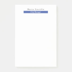 Notas Post-it® Diseño elegante azul blanco Minimalista