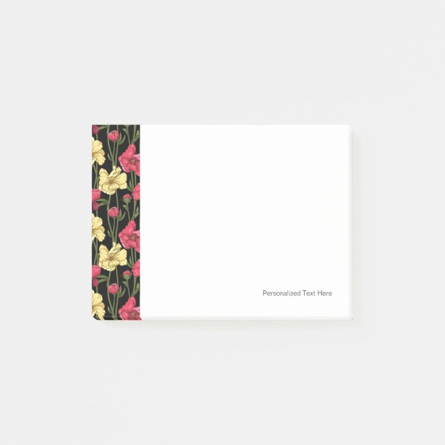 Notas Post-it® Diseño floral elegante 2 (Anverso)