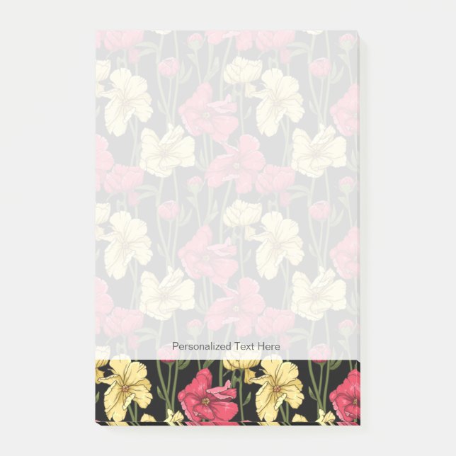 Notas Post-it® Diseño floral elegante 2 (Anverso)