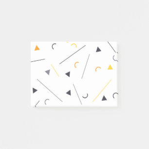 Notas Post-it® Diseño geométrico urbano colorido, sencillo, mod