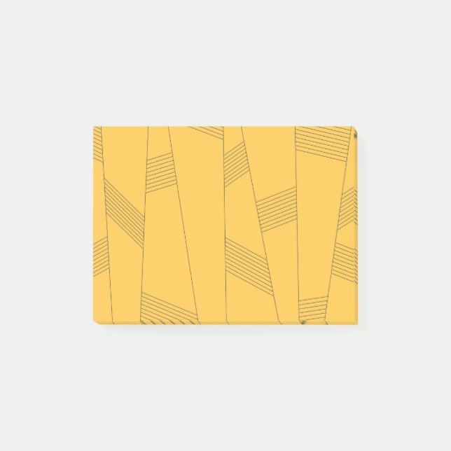 Notas Post-it® Diseño gráfico abstracto simple, amarillo y modern (Anverso)
