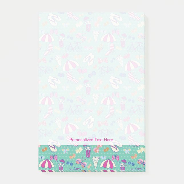 Notas Post-it® Diseño Hermoso Con Elementos De Verano (Anverso)