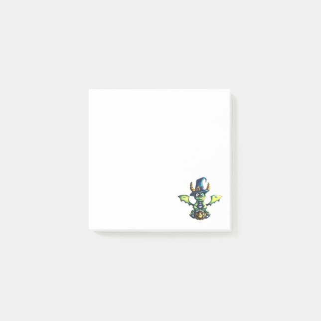 Notas Post-it® Diseño mágico de dragones de Halloween (Anverso)