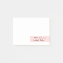 Notas Post-it® Diseño moderno minimalista rosa sonrojado