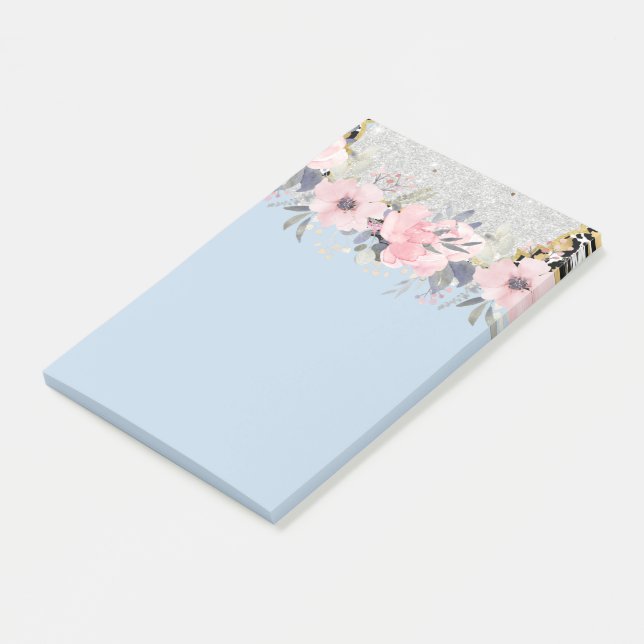 Notas Post-it® Diseño Propio Estacionamiento Floral Girona Rosa (En perspectiva)