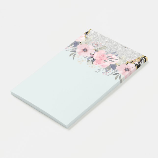 Notas Post-it® Diseño Propio Estacionamiento Floral Girona Rosa (En perspectiva)