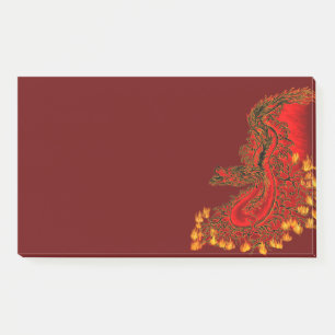 Notas Post-it® Diseño rojo y dorado de China Dragon