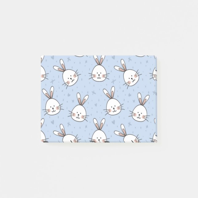 Notas Post-it® Diseños especiales para conejitos de Pascua (Anverso)