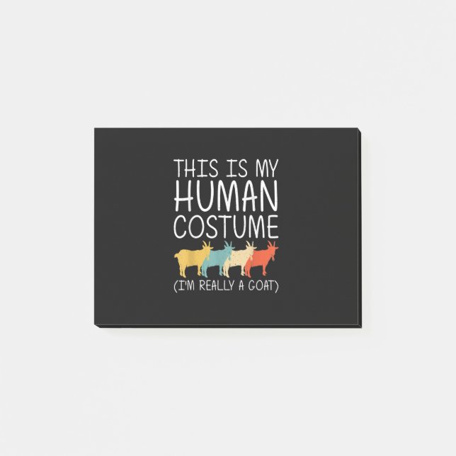 Notas Post-it® Disfraz humano de Cabra Halloween (Anverso)
