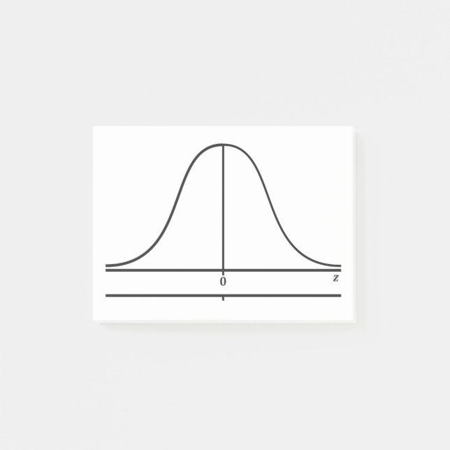 Notas Post-it® Distribución normal con línea X/M (M) (Anverso)