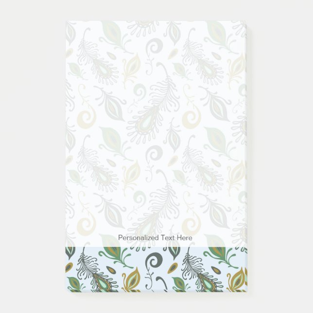 Notas Post-it® Diversas plumas coloridas (Anverso)