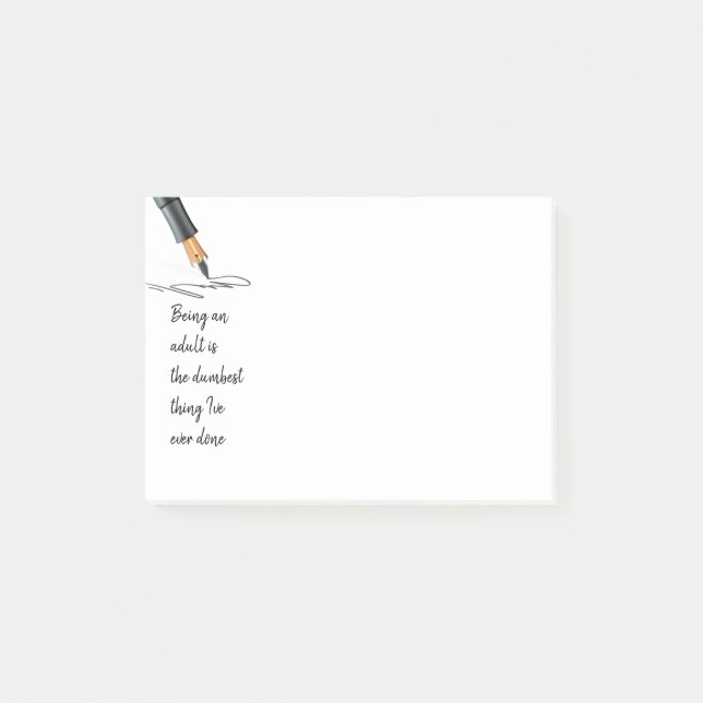 Notas Post-it® Diversión como una cita más tonta para adultos (Anverso)