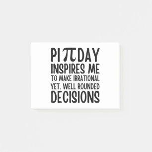 Notas Post-it® Diversión De Pi Day Gracioso