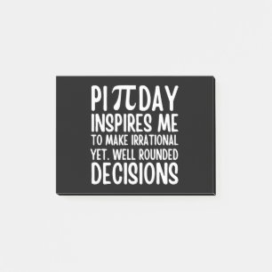 Notas Post-it® Diversión De Pi Day Gracioso