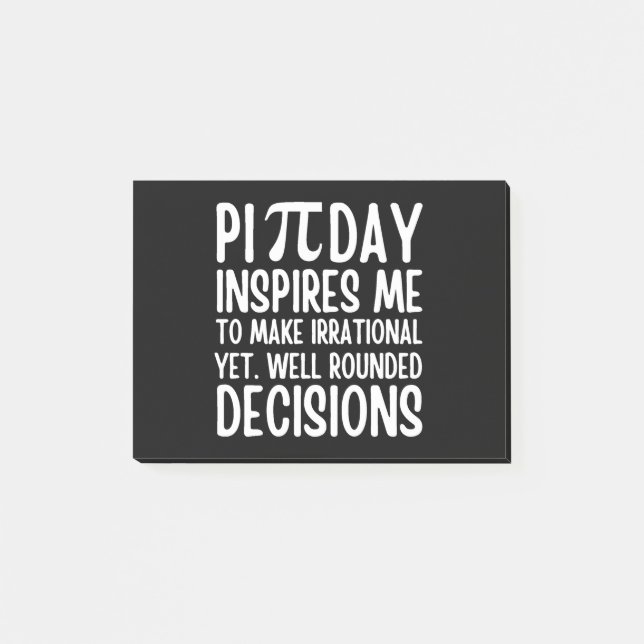 Notas Post-it® Diversión De Pi Day Gracioso (Anverso)