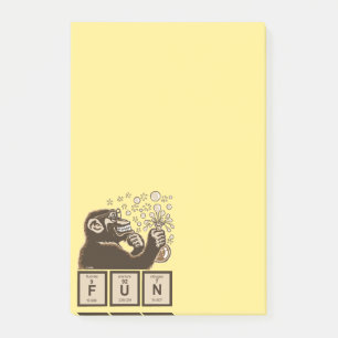 Notas Post-it® Diversión descubierta mono de la química