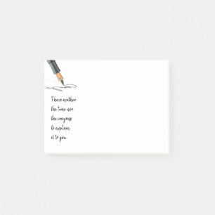 Notas Post-it® Diversión, no tengo el tiempo, Crayons para explic