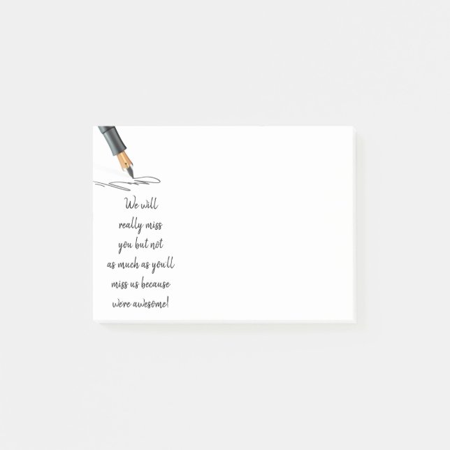 Notas Post-it® Diversión Te Perderemos Cita Humor Meme (Anverso)