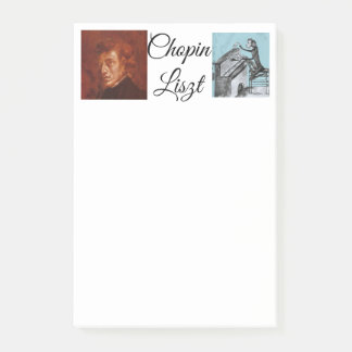 Notas Post-it® Divertida "Lista de Compras" de Chopin Liszt