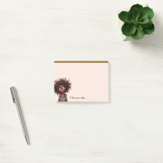 Notas Post-it® Divertida y caprichosa afroamericana frunciendo el