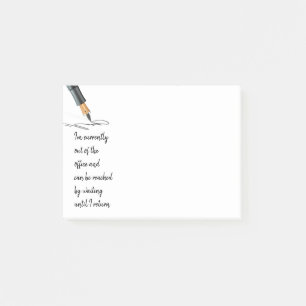 Notas Post-it® Divertido de que estoy fuera de la oficina