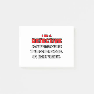 Notas Post-it® Divertido detective. Muy improbable
