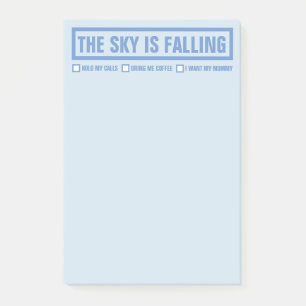 Notas Post-it® Divertido "el cielo es" 4" descendente x6 "