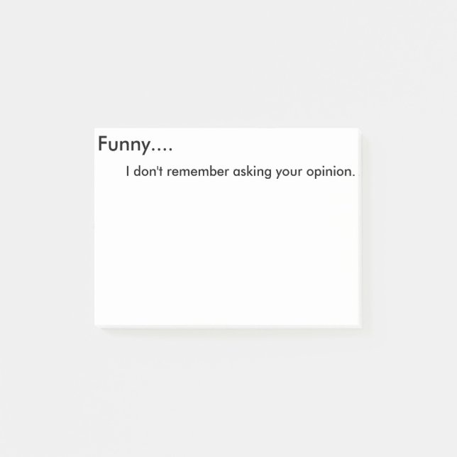 Notas Post-it® Divertido, no recuerdo pedir su Poste-Yo de la (Anverso)