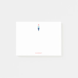 Notas Post-it® Divertido Pastel Ice Cream Nombre Personalizado