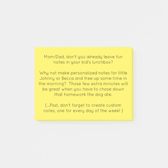 Notas Post-it® Divertido personalizado (Anverso)