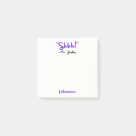 Notas Post-it® ¡Divertido personalizado Shhh! Cita del