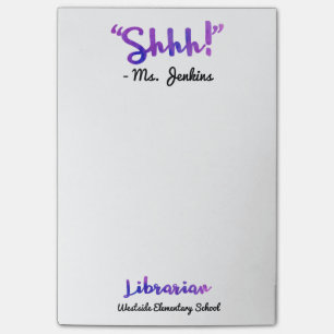 Notas Post-it® ¡Divertido personalizado Shhh! Cita del