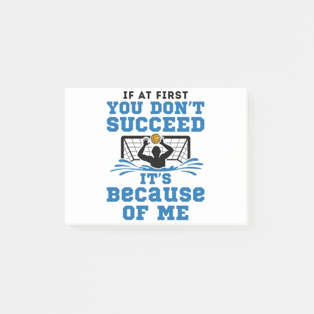 Notas Post-it® Divertido portero de agua polaca dice (Anverso)